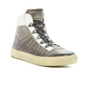 Rogue Atomo C2 White Grey Leather Bomber Lace-Up High Top Sneakers Men's Size 9